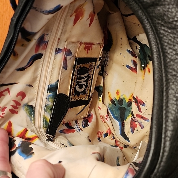 Chi by Carlos Falchi black leather and snakeskin print BEAUTY!! - Picture 10 of 12